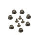 Punk Spike Flat Cone Studs - (Pack of 100)